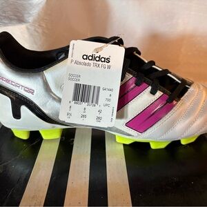 Adidas Predator Cleats with Pink and Neon Accents